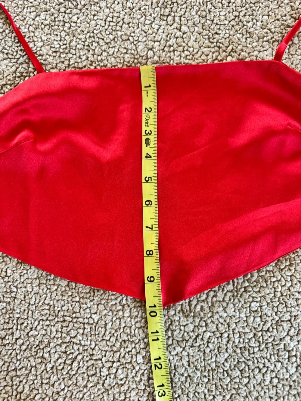 Show Me Your Mumu Red Satin Cowl Neck Tie Back Crop Top Size S